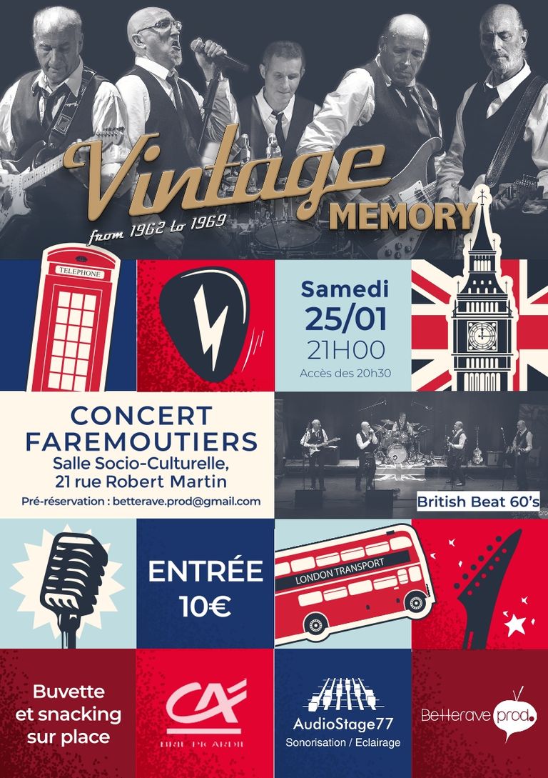 Concert vintag memory flyer recto