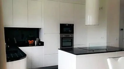 Cuisine laquee blanche