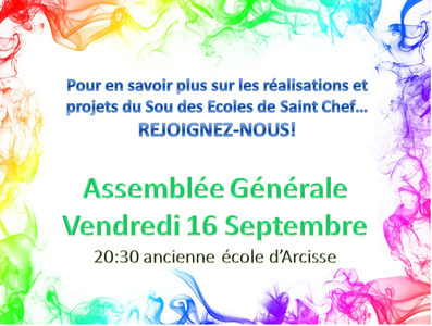 Assemblée générale du sou des coles de St Chef - 16.09.2022