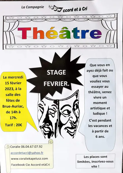 Stage théâtre pendant les vacances