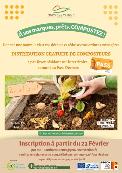 Distribution gratuite de composteur