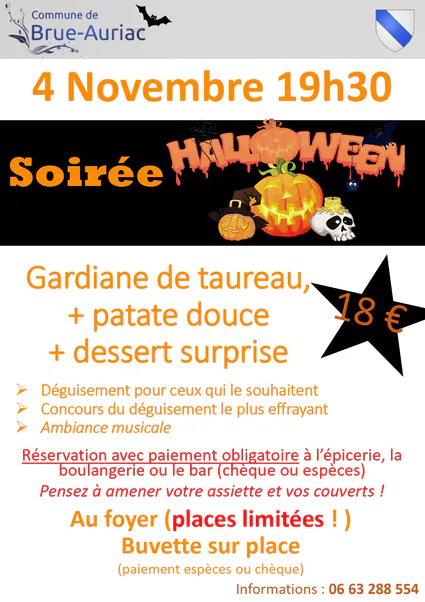 Soirée Halloween le 4 Novembre