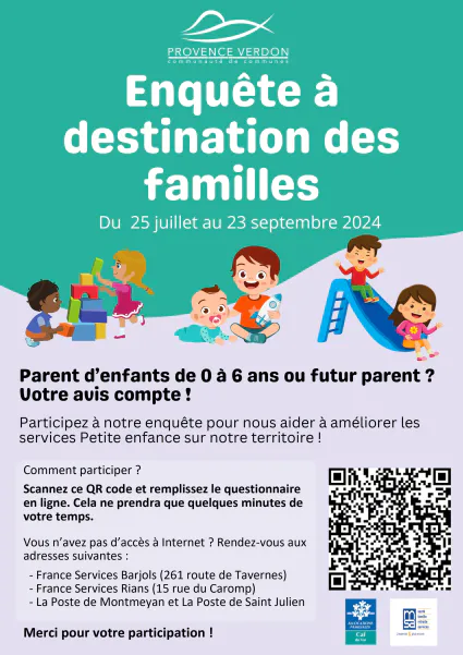 Enquête en ligne étude Petite enfance