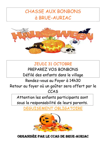 Chasse aux bonbons le 31 octobre
