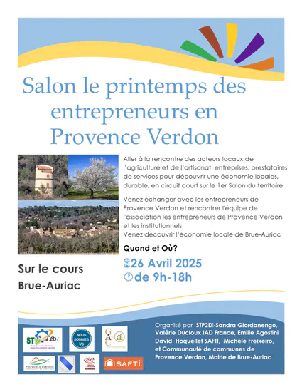 Salon le printemps des  entrepreneurs en Provence Verdon