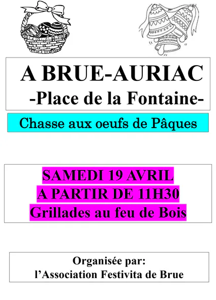chasse aux oeufs de Pâques et grillades