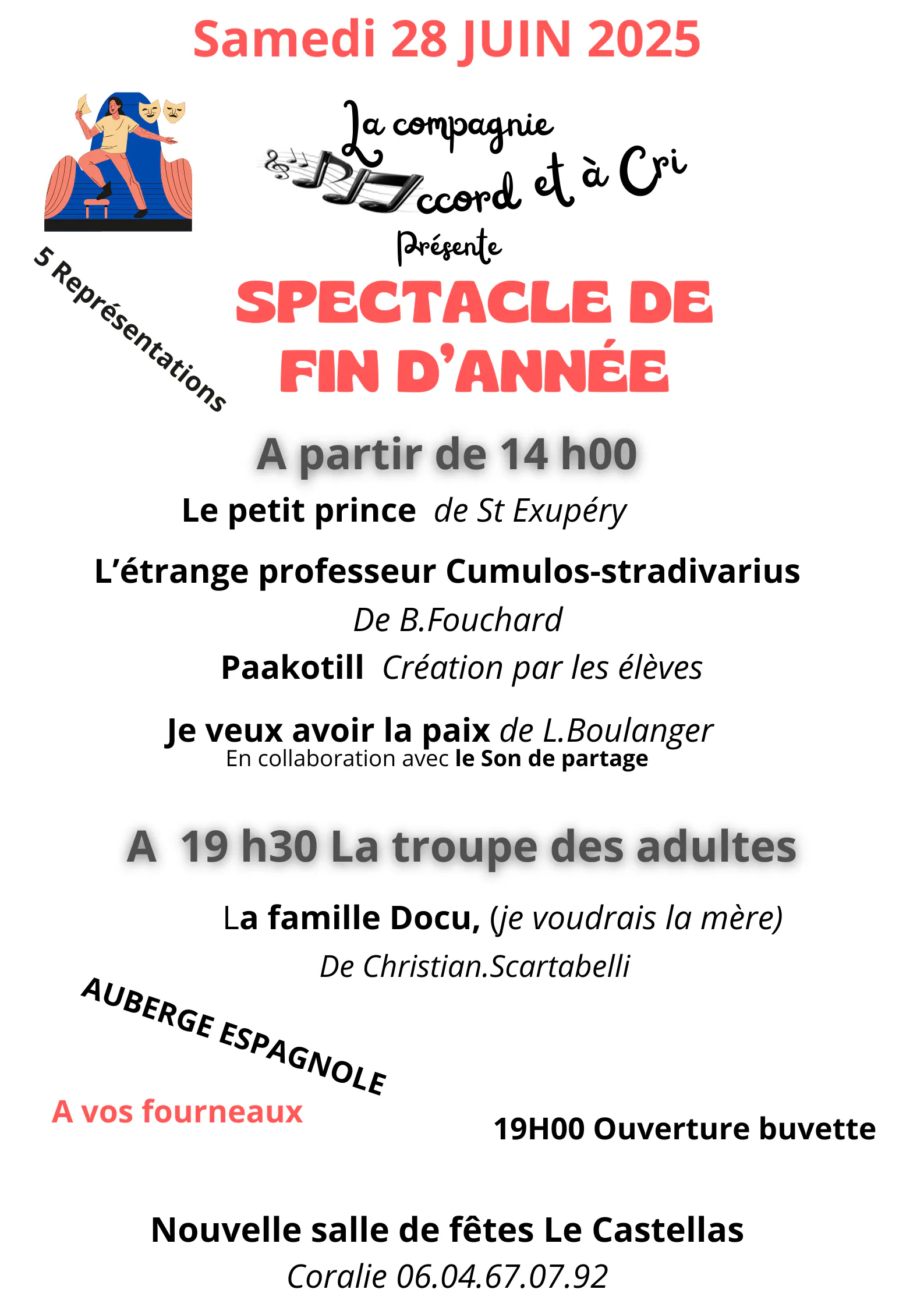 Spectacle de fin d'année de la Cie Accord et à Cri