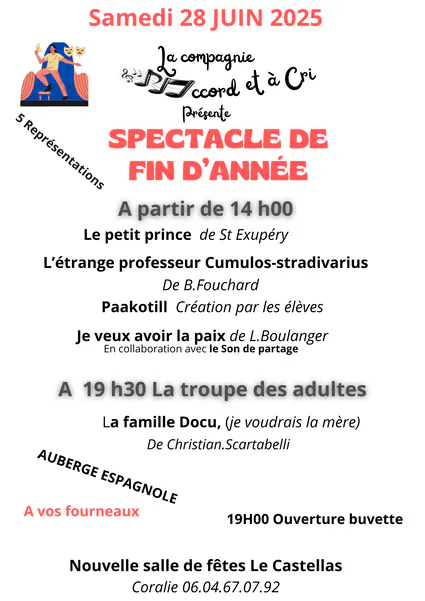 Spectacle de fin d'année de la Cie Accord et à Cri