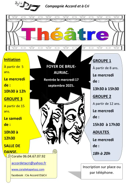 Théâtre Cie Accord et à Cri - saison 2025-2026