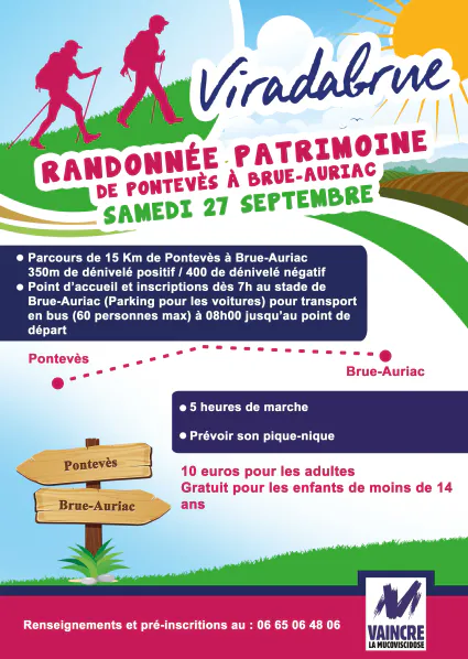 Randonnée patrimoine de Pontevès à Brue-Auriac par Viradabrue