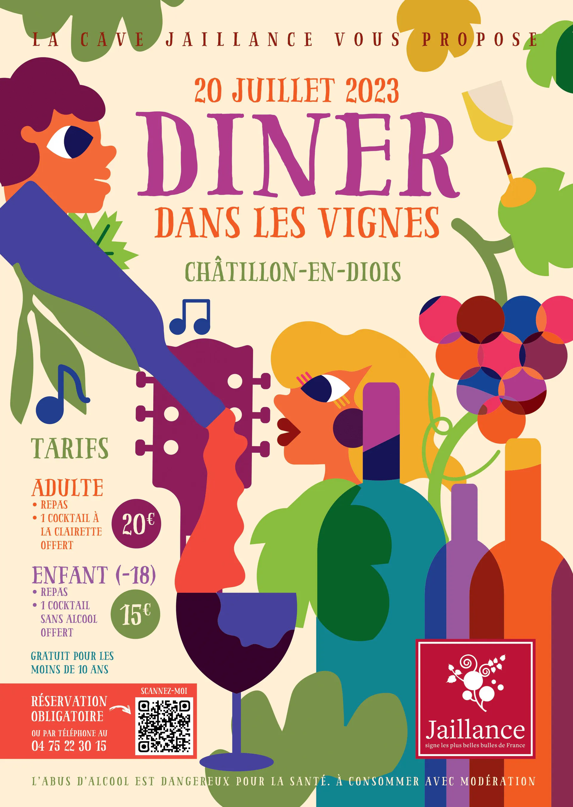 Dîner dans les vignes à Châtillon-en-Diois