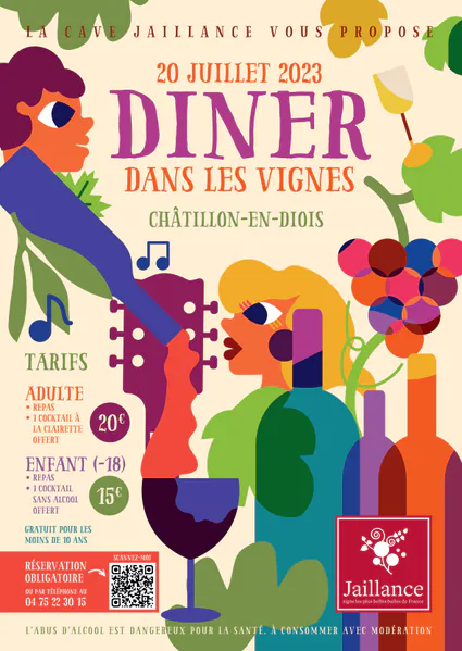 Dîner dans les vignes à Châtillon-en-Diois