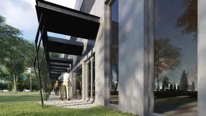 Visuel image de synthese infographie architecture batiment d activite valadie merck2