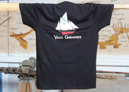 T shirt dos sur rame