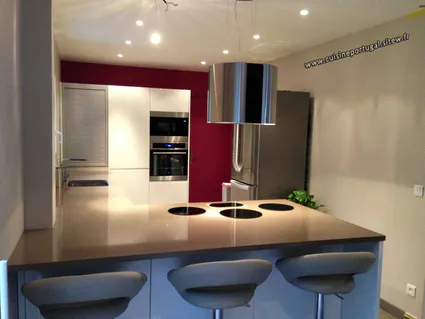 Plan de travail quartz taupe