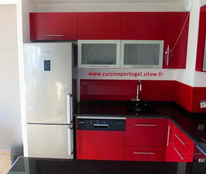 Credence verre rouge