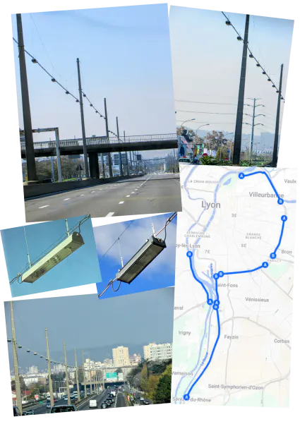 L'éclairage sur caténaires des autoroutes urbaines Lyonnaises