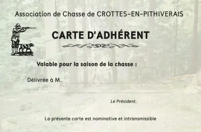 Carte de chasse crottes