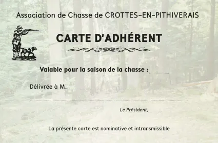 Carte de chasse crottes