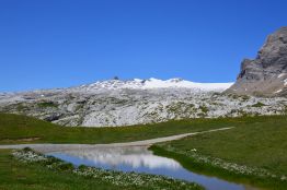 Glacier de Tsanfleuron depuis le col du Sanetsch en Suisse
