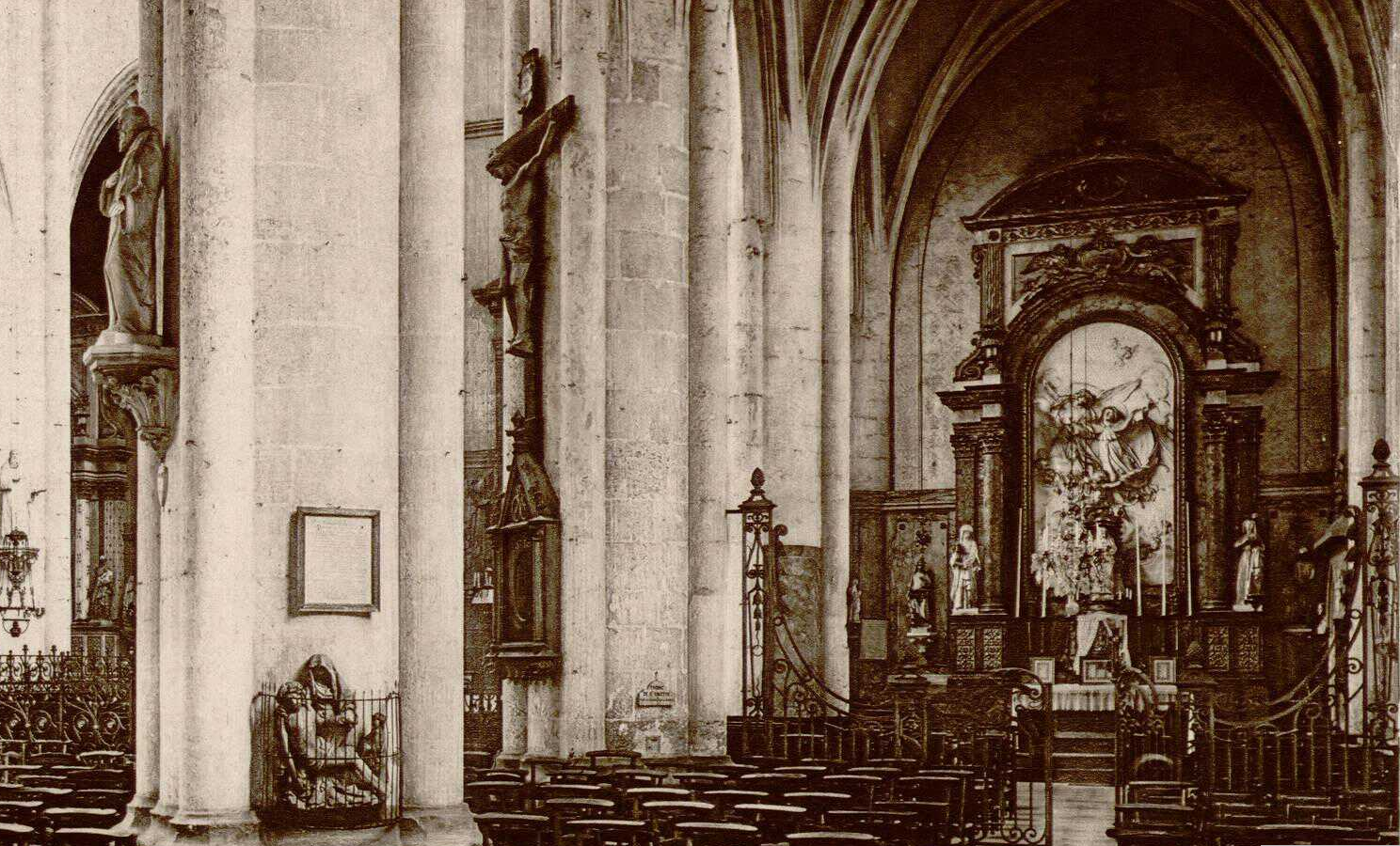 Abbaye de corbie interieur de l eglise heliogravure p dujardin 3