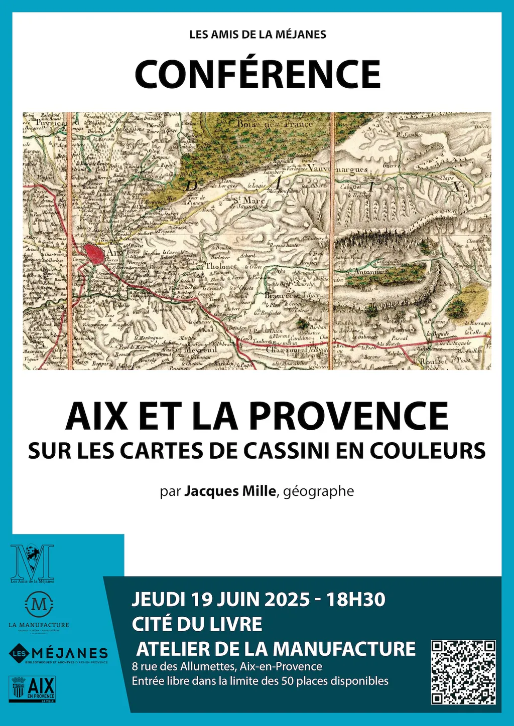 Aix et la Provence sur les cartes de Cassini en couleurs