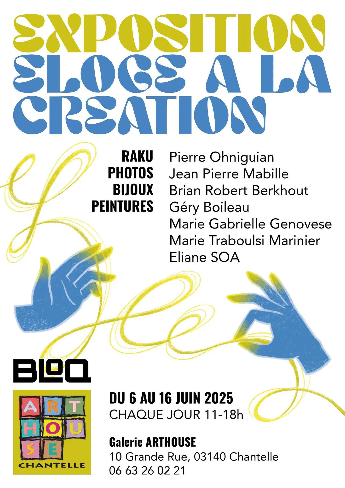 ELOGES A LA CREATION - du 6 au 16 juin 2025