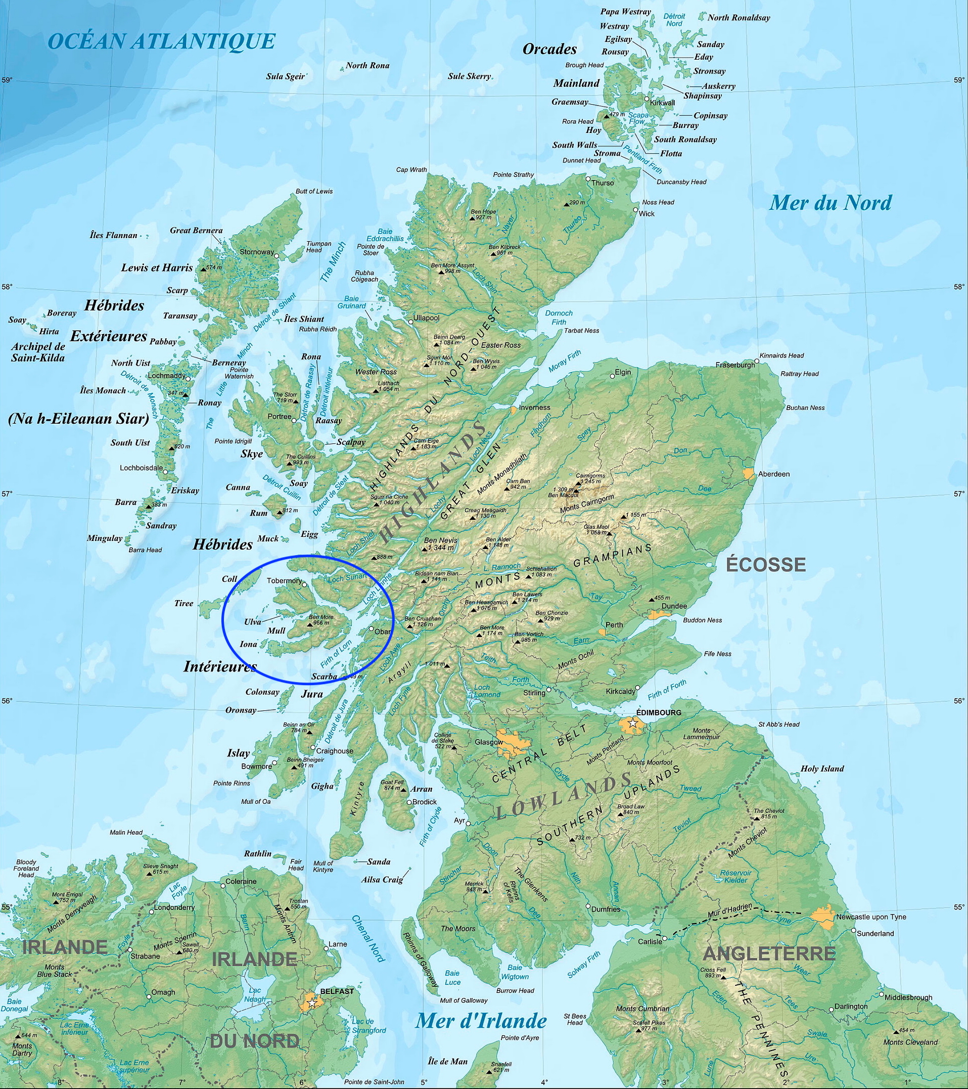Carte ecosse mull