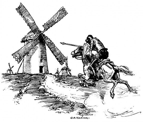 Don Quixote Windmill 570x484