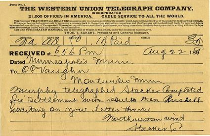 Western union telegraph company telegram 1890 s 42