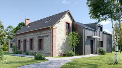 Visuel image de synthese infographie architecture extension renovation maison individuelle 1