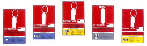 Panneaux extincteurs