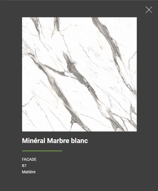 Mineral marbre blanc