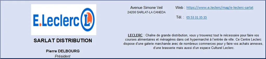 Sarlat distribution leclerc