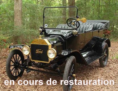 Ford T Touring de 1916 (image internet)
Nous avons un modèle similaire en cours de restauration mais PAS ENCORE DISPONIBLE