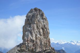 Gros plan sur la Quille du Diable dans le massif des Diablerets / Alpes vaudoises / Suisse