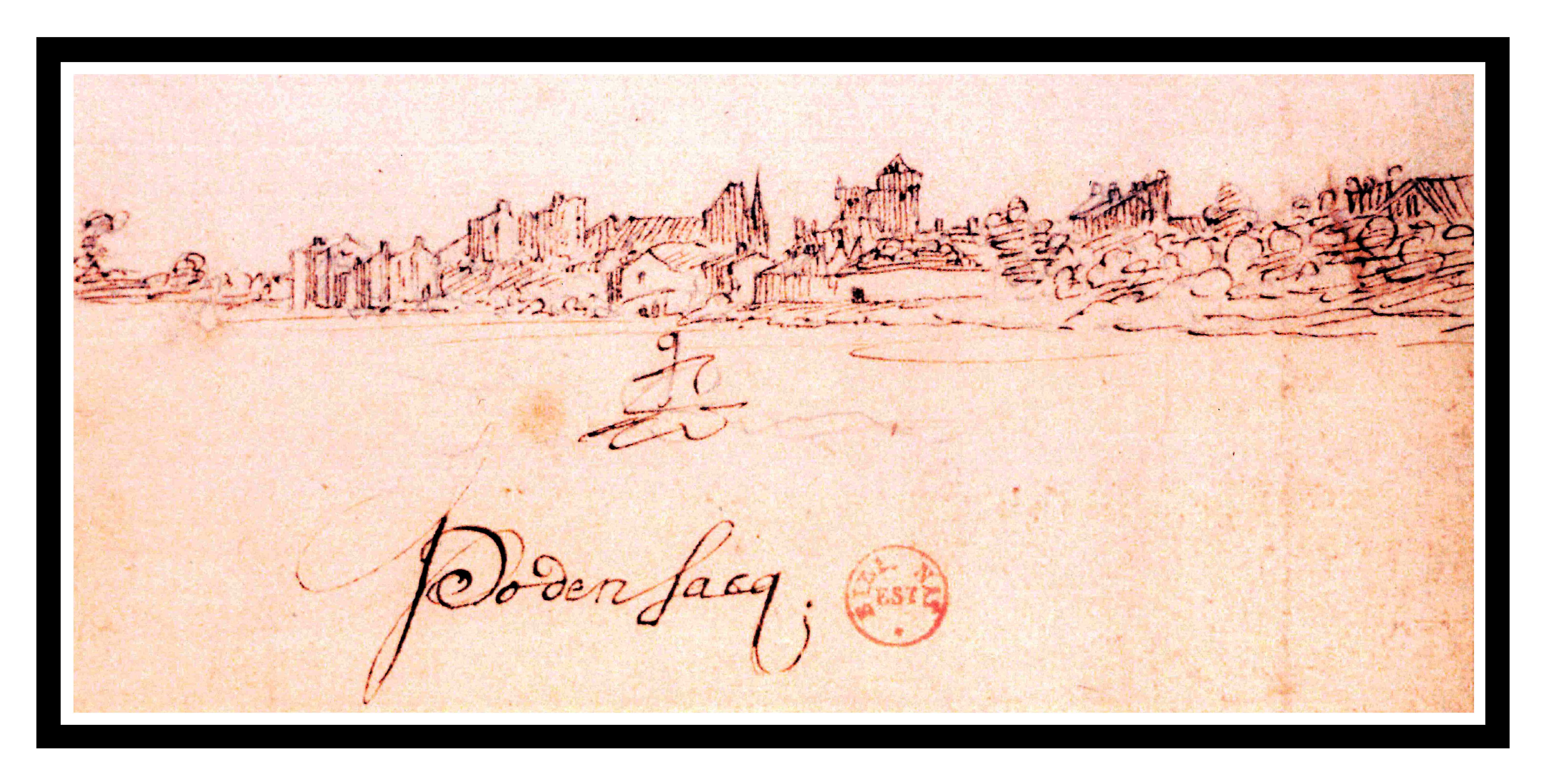 Gravure podensac van henke v2 encadree 1 mo