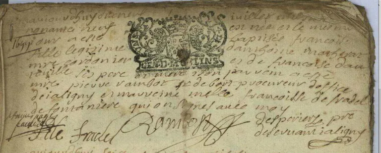 Francoise de fradel de fontaniere 1699