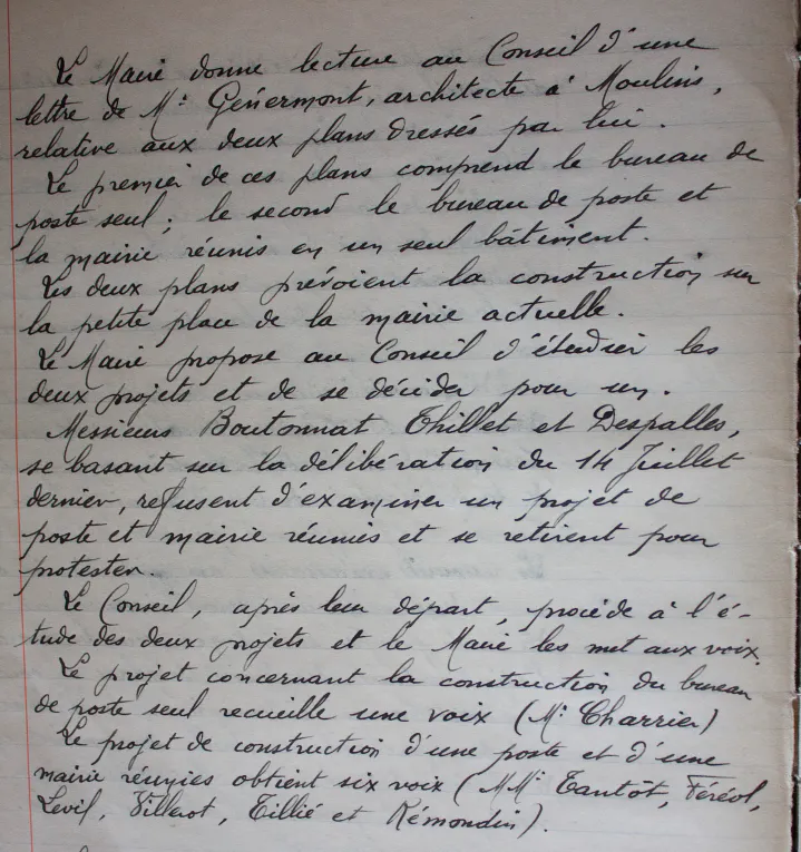 Decision construction poste en 1929 1