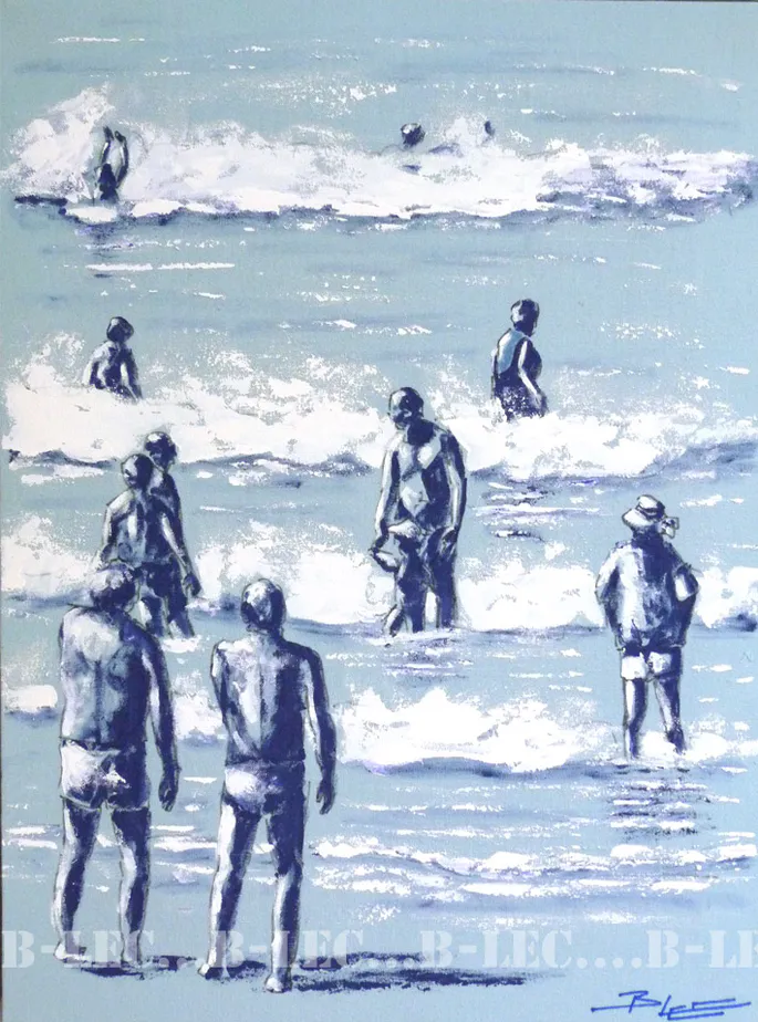 18030 baigneurs 45x60cm