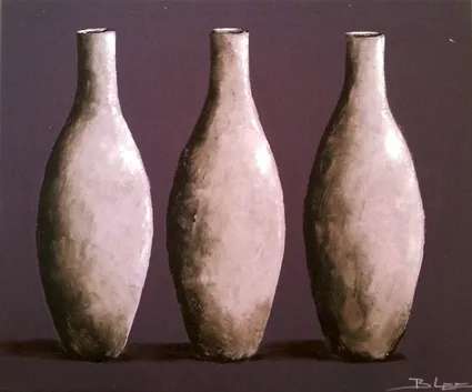 Jarres bois de rose fond prune