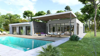 Visuel image de synthese infographie architecture maisons individuelles aquitaine residence 2