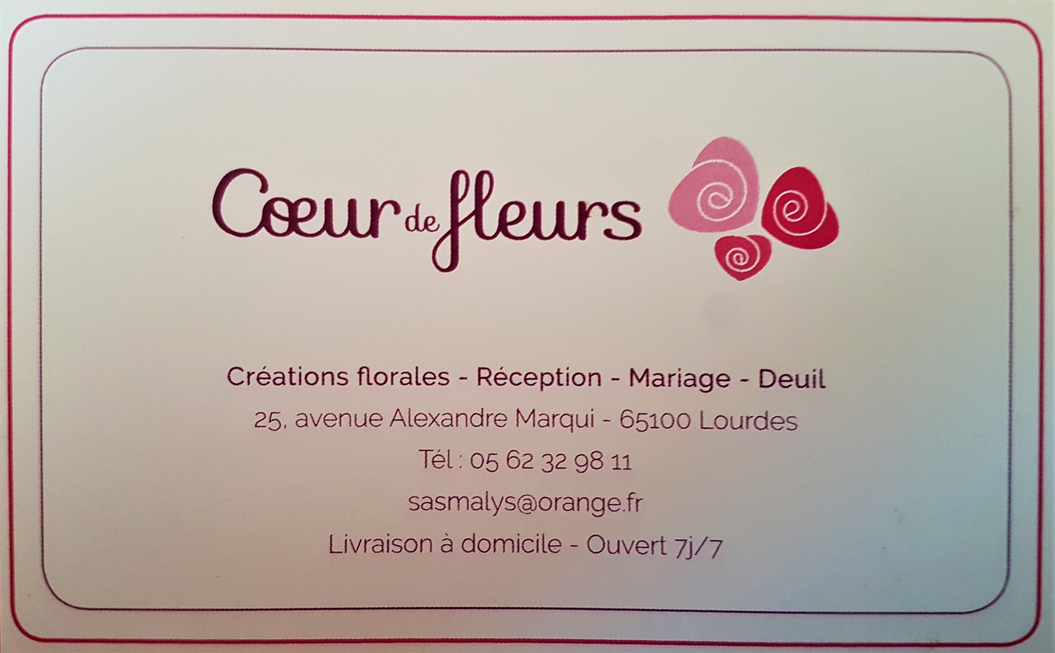 Coeur de fleur lourdes
