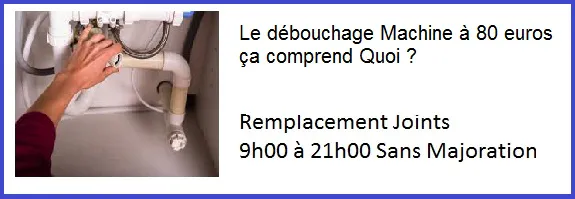 Urgence débouchage Machine à laver