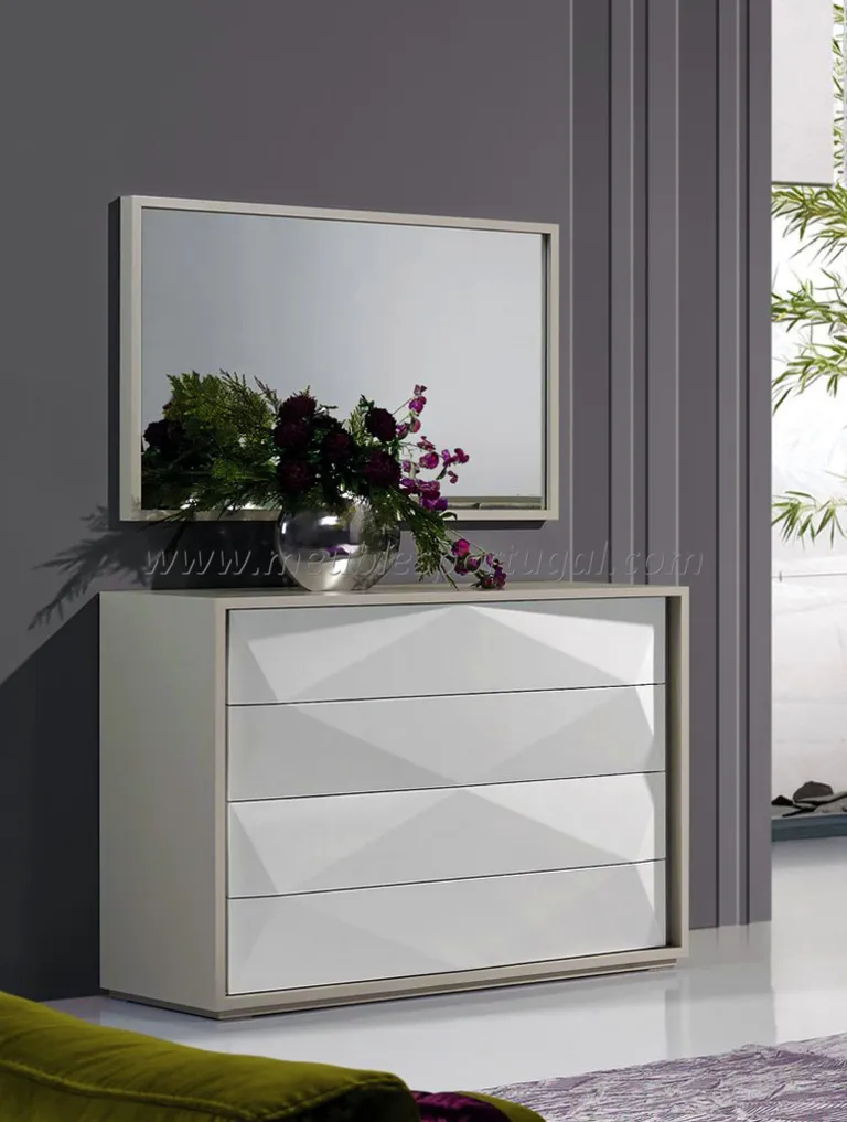Commode beige et grise