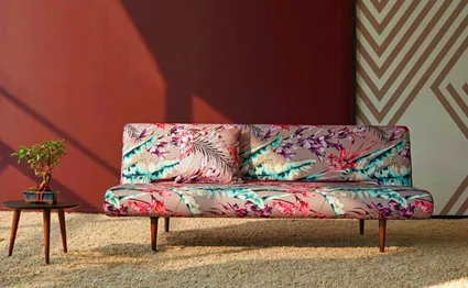 Canape vintage style patchwork tissu