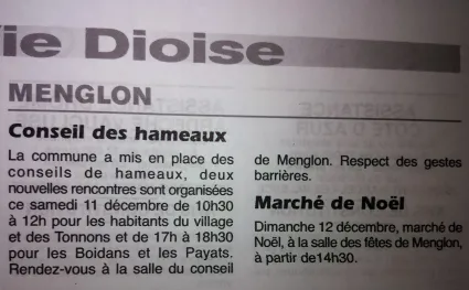 Conseil des hameaux / Marché de Noël