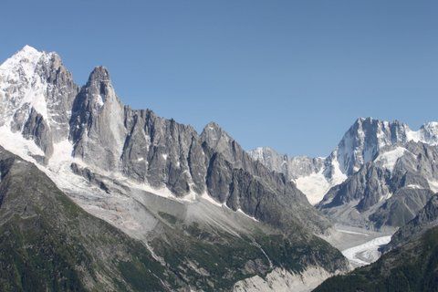 Aiguille Verte, Les Drus, Aiguille du Moine, Les Grandes Jorasses / Massif du Mont-Blanc - Photos Alpes françaises