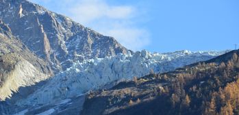 Glacier d'Argentière dans le massif du Mont-Blanc