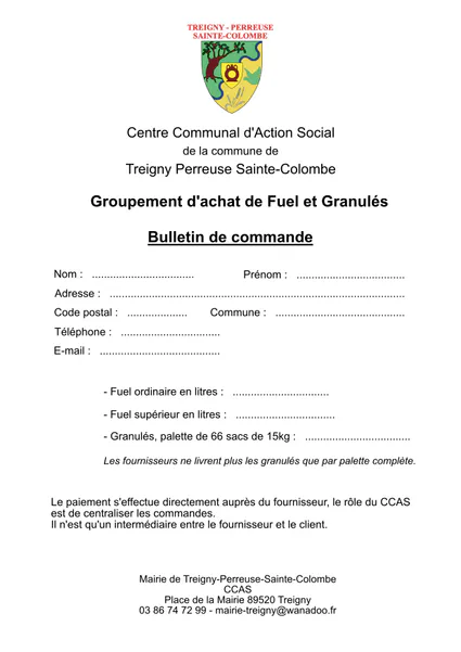 Commande groupée fuel et granulés de septembre 2025